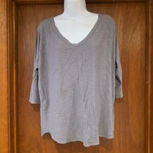 James Perse grey three quarter sleeve, basic‎ t sz 4